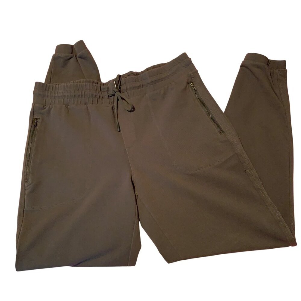 90s Degrees By Reflex Olive Green Joggers Elastic Waist  Zip Pockets  L Gorpcore